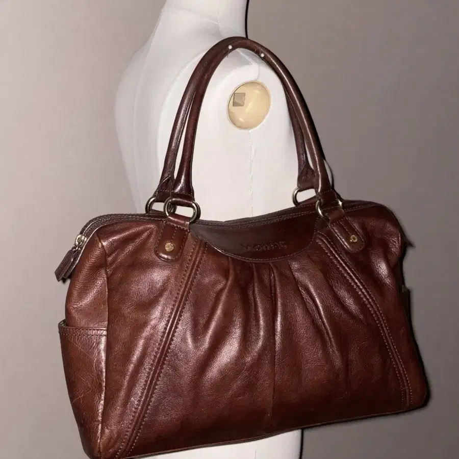 Monsac Brown Leather Vintage Bag