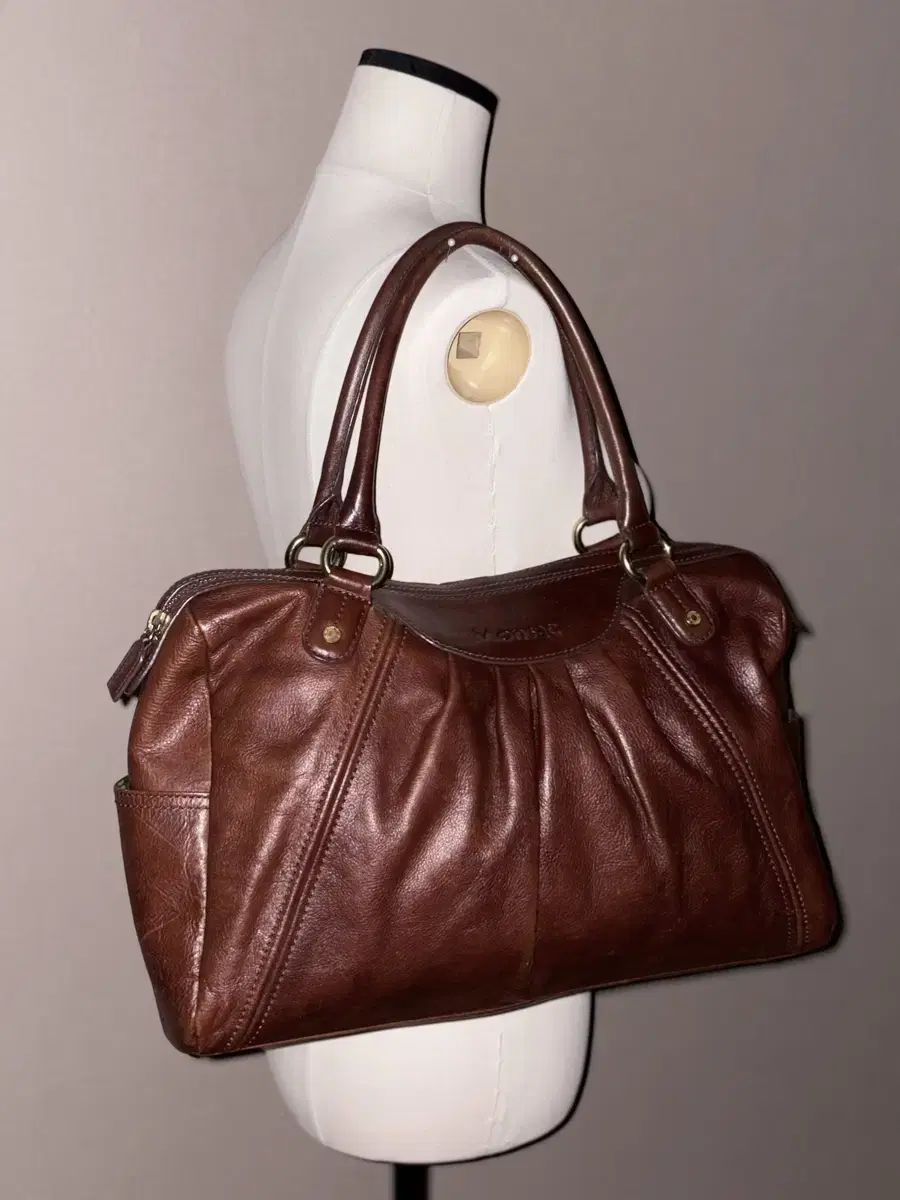 Monsac Brown Leather Vintage Bag