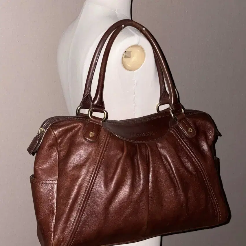 Monsac Brown Leather Vintage Bag