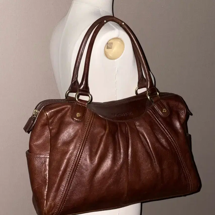 Monsac Brown Leather Vintage Bag