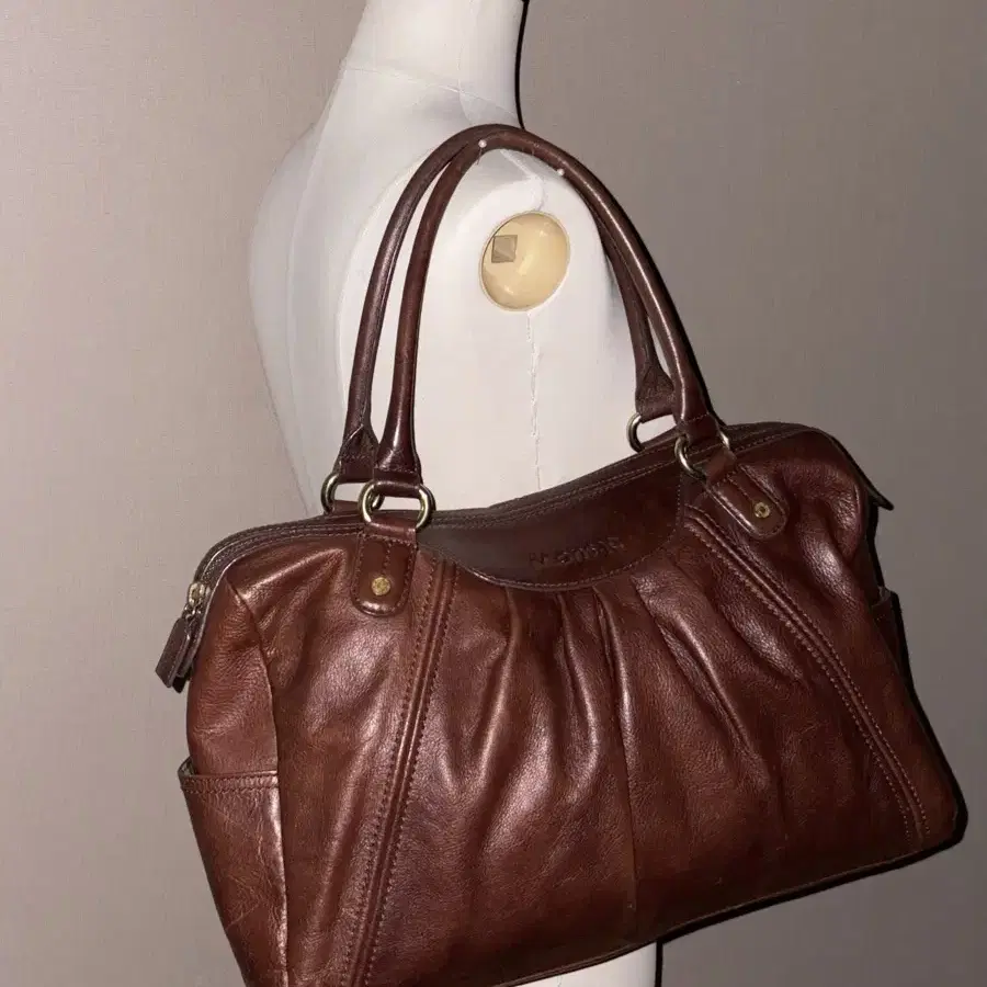 Monsac Brown Leather Vintage Bag