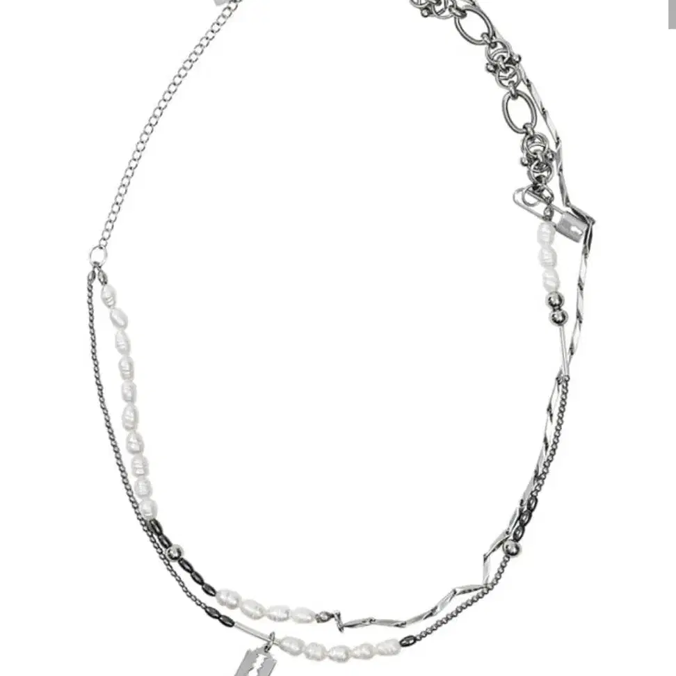 White Pearl Necklace [SILVER]