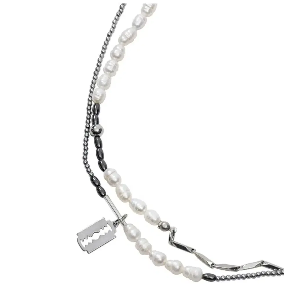 White Pearl Necklace [SILVER]