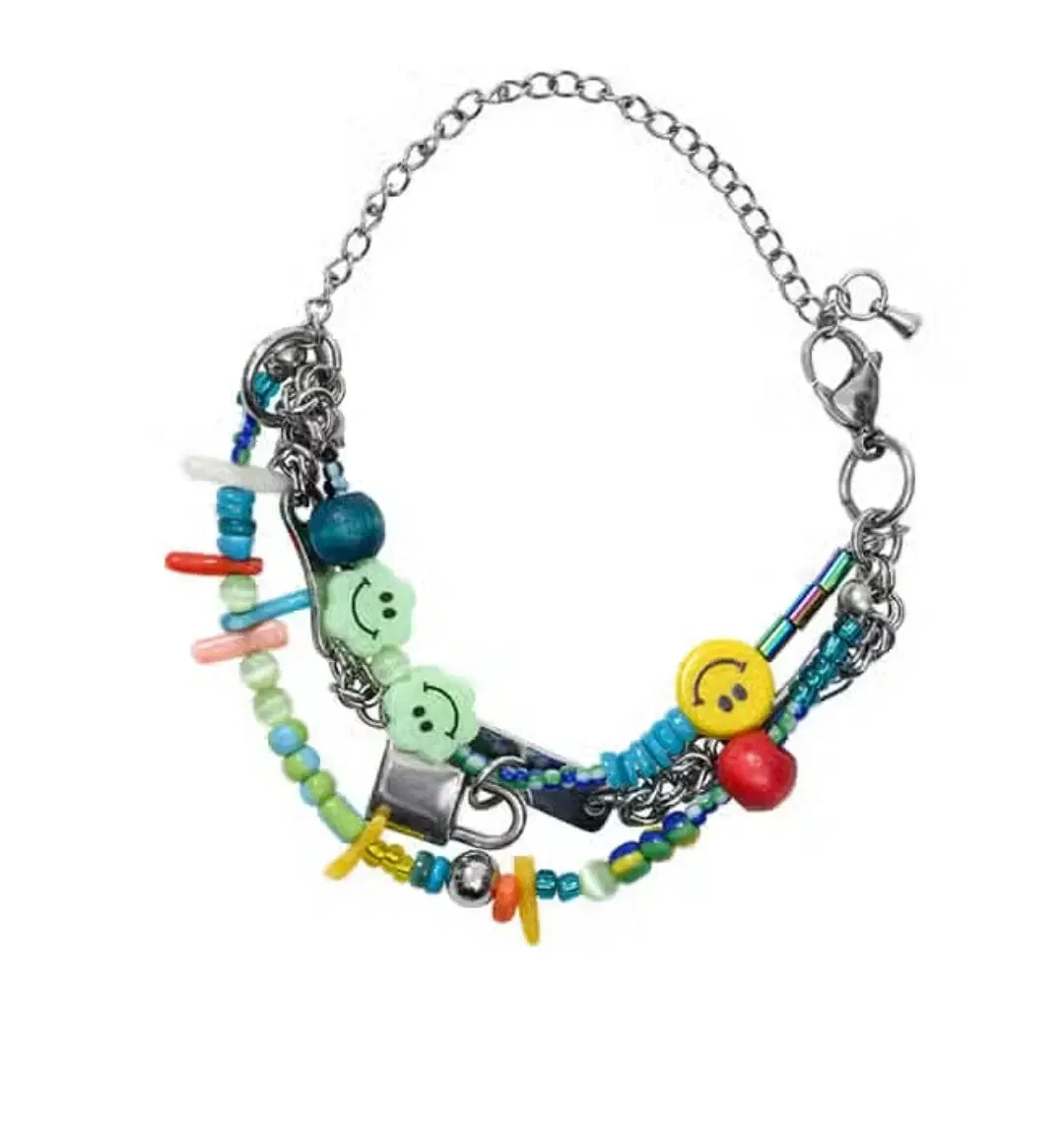 Smile Coral Beads Necklace [SILVER]