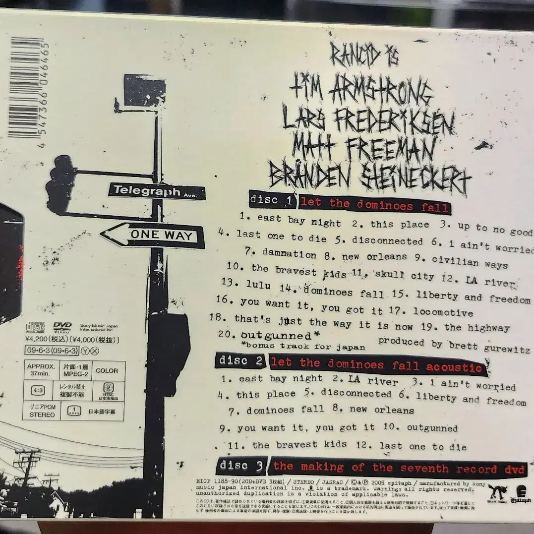 RANCID Let the dominoes fall 2cd 1dvd 수입