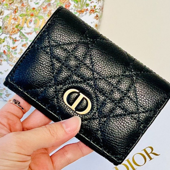 Dior Caro Glycine 카드 지갑