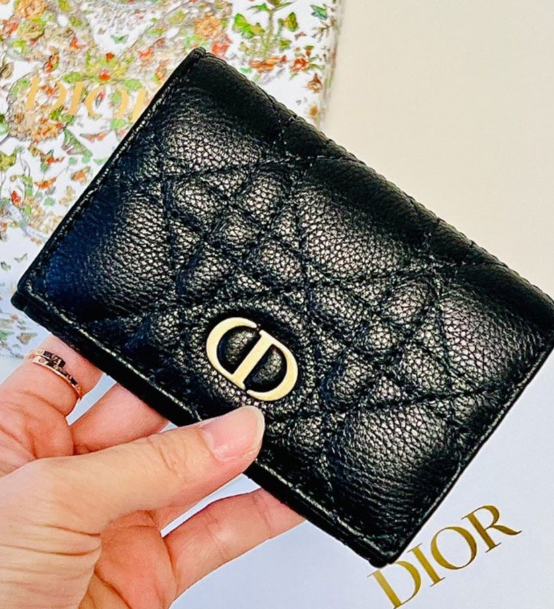 Dior Caro Glycine 카드 지갑