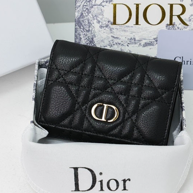 Dior Caro Glycine 카드 지갑