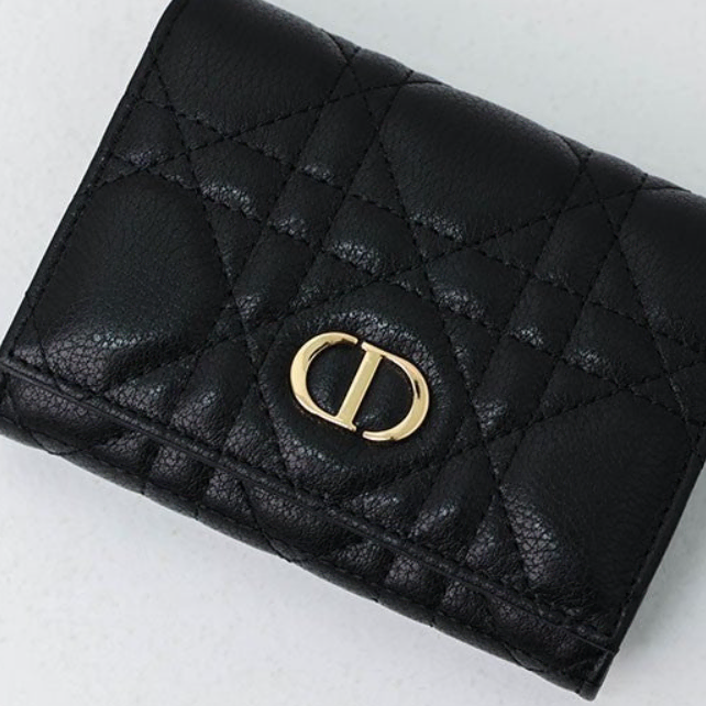 Dior Caro Glycine 카드 지갑