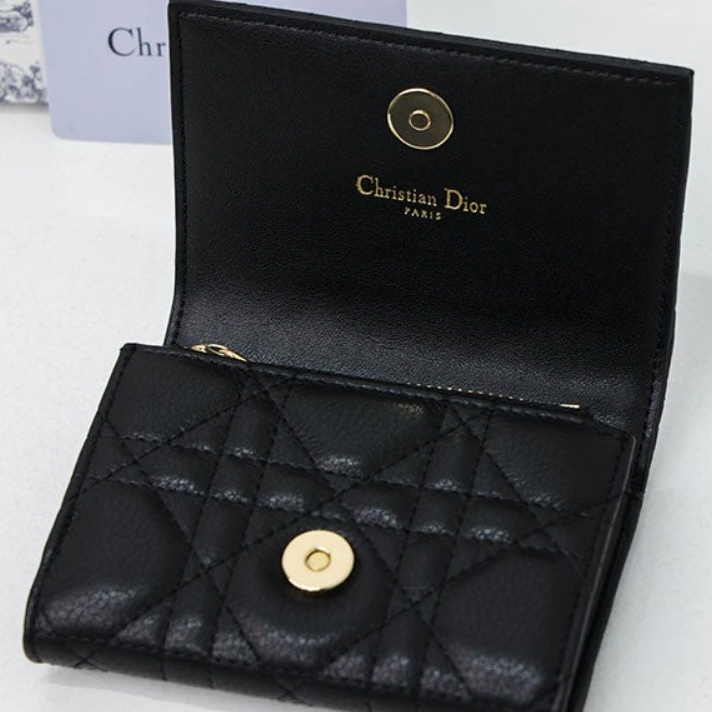 Dior Caro Glycine 카드 지갑