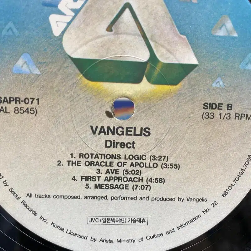 VANGELIS DIRECT LP / AA5055