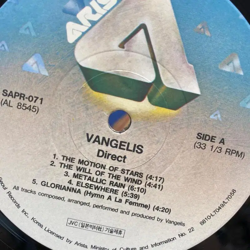 VANGELIS DIRECT LP / AA5055