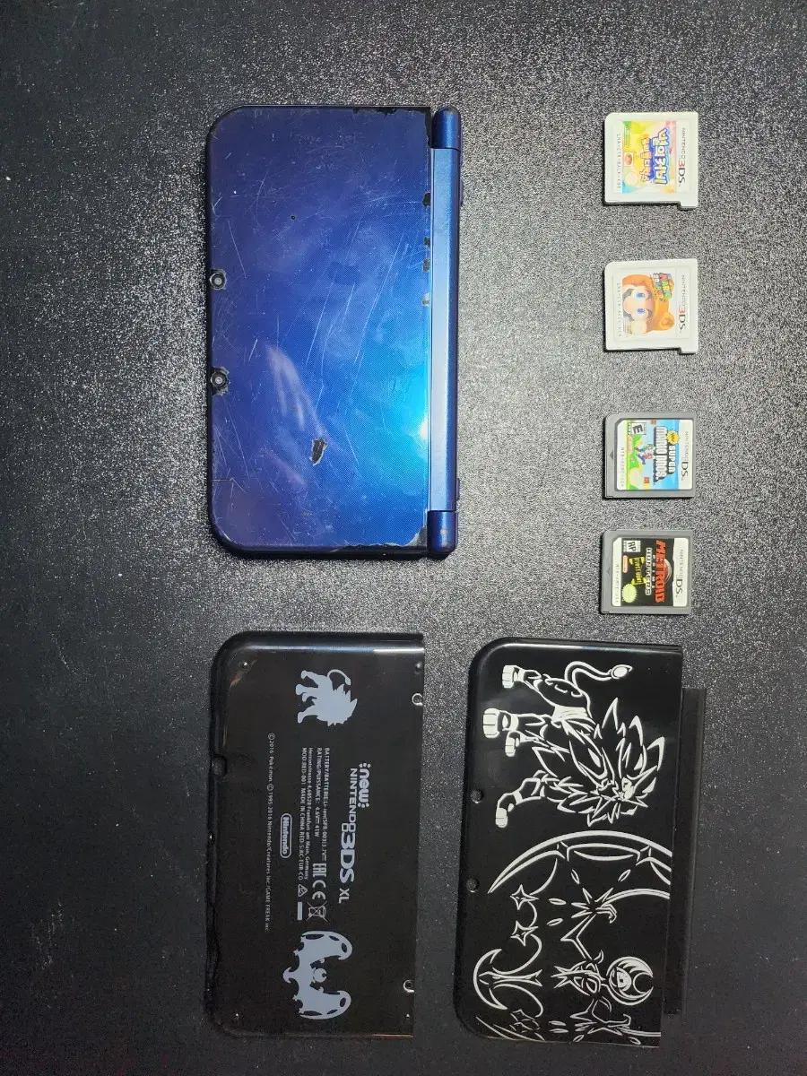 닌텐도 뉴 3ds xl+게임 4개+썬문 하우징 일괄 판매합니다