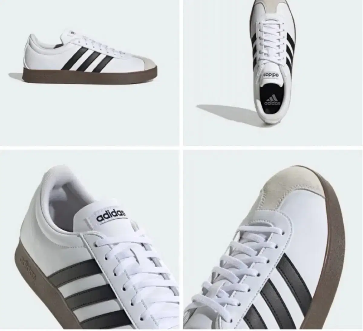 Adidas Court 2.0 VL White Black 245 Shoes Sneakers