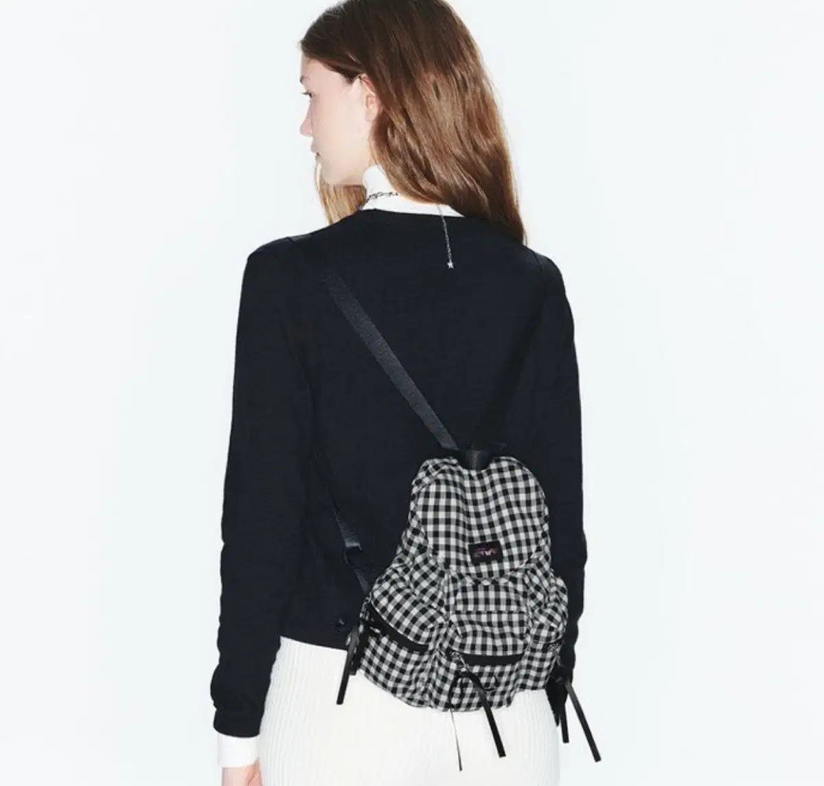 페넥 BERRY POCKET BACKPACK - CHECK BLACK