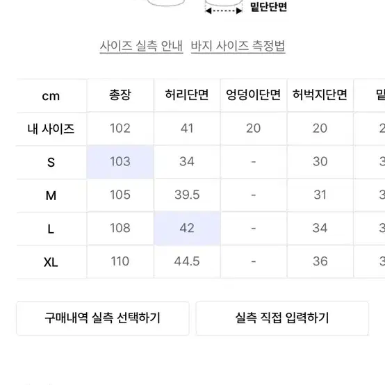 트릴리온 리버스 원턱 데님 m