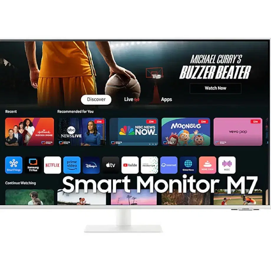 (미개봉) UHD43인치 삼성 M7 스마트모니터TV 화이트 팝니다