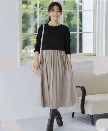 가격 인하[새상품]티아클라쎄 빨 수 있는 속기모 도킹 원피스 XL