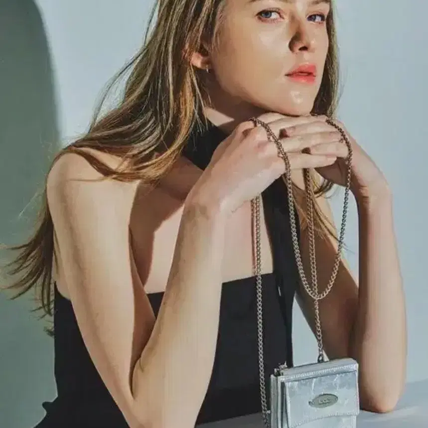 이이에 NANA CHAIN 카드지갑 실버