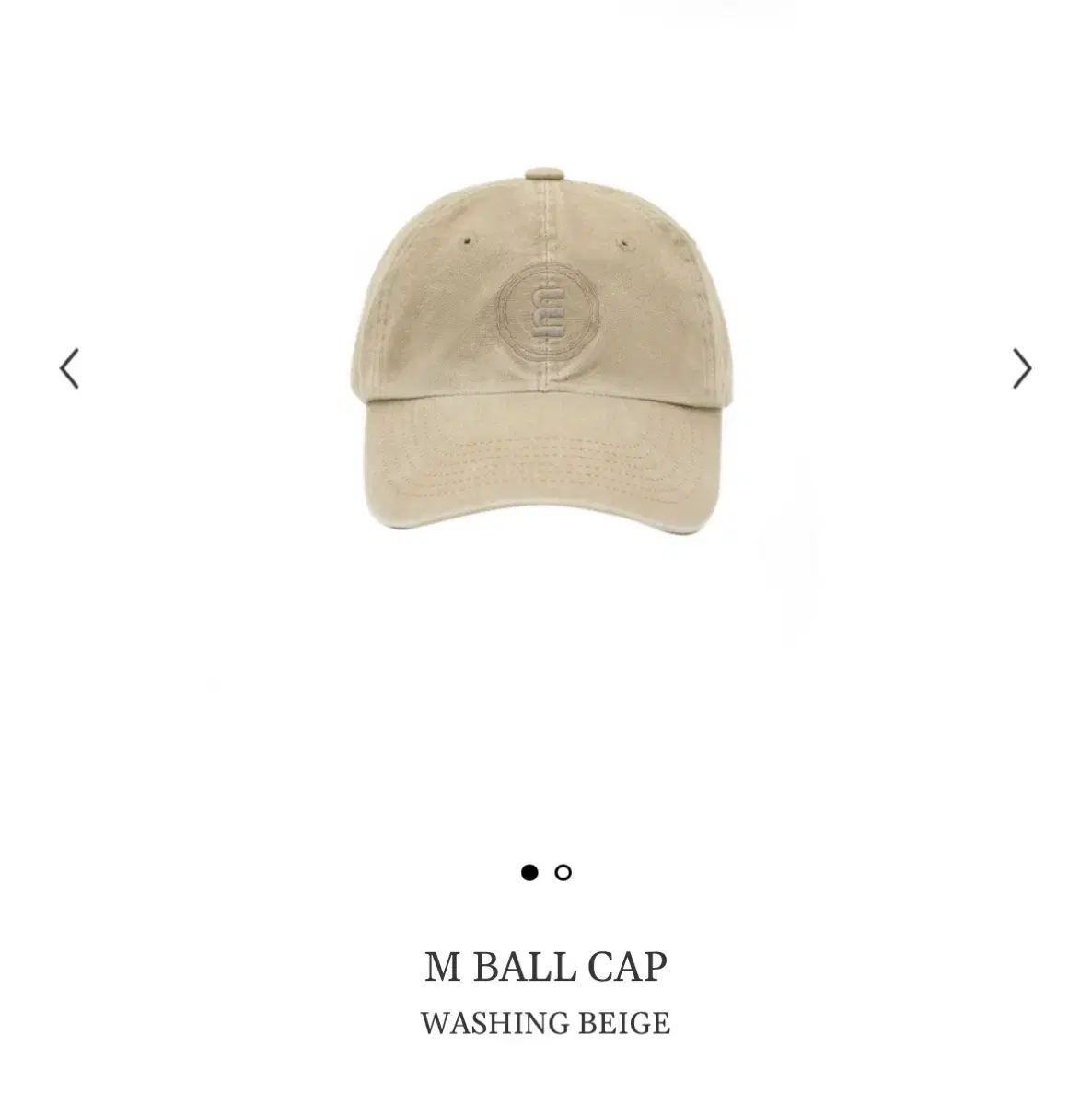 미닛뮤트 m ball cap 모자 캡 워싱 베이지