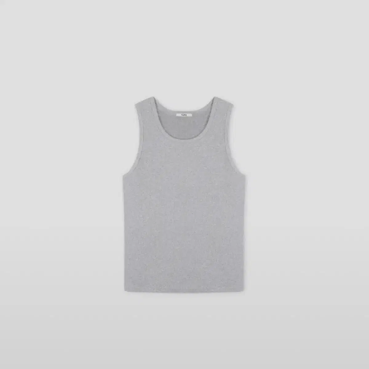 타일레 INSIGNIA RIB SLEEVELESS TOP 그레이 멜란지