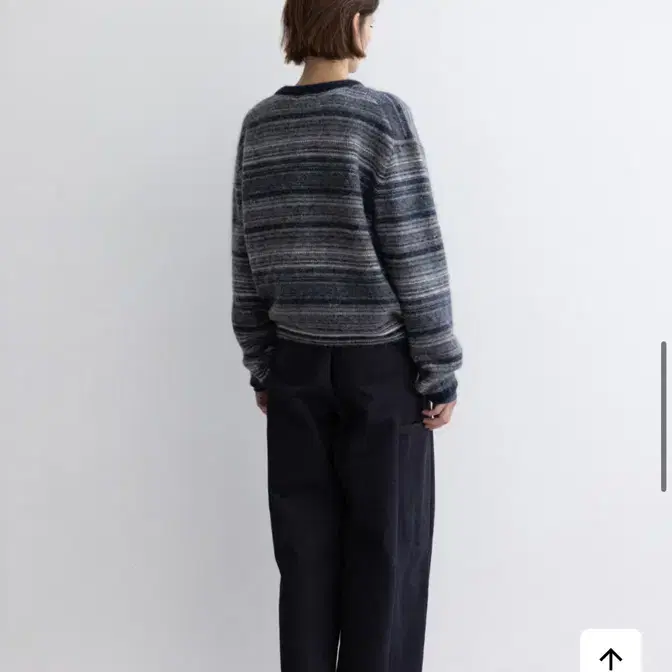 모이아 moia stripe alpaca sweater (navy)