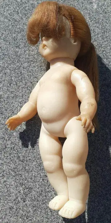 커스텀 인형 스킨 컬러 브라운 헤어 소프트 비닐 쇼와 레트로