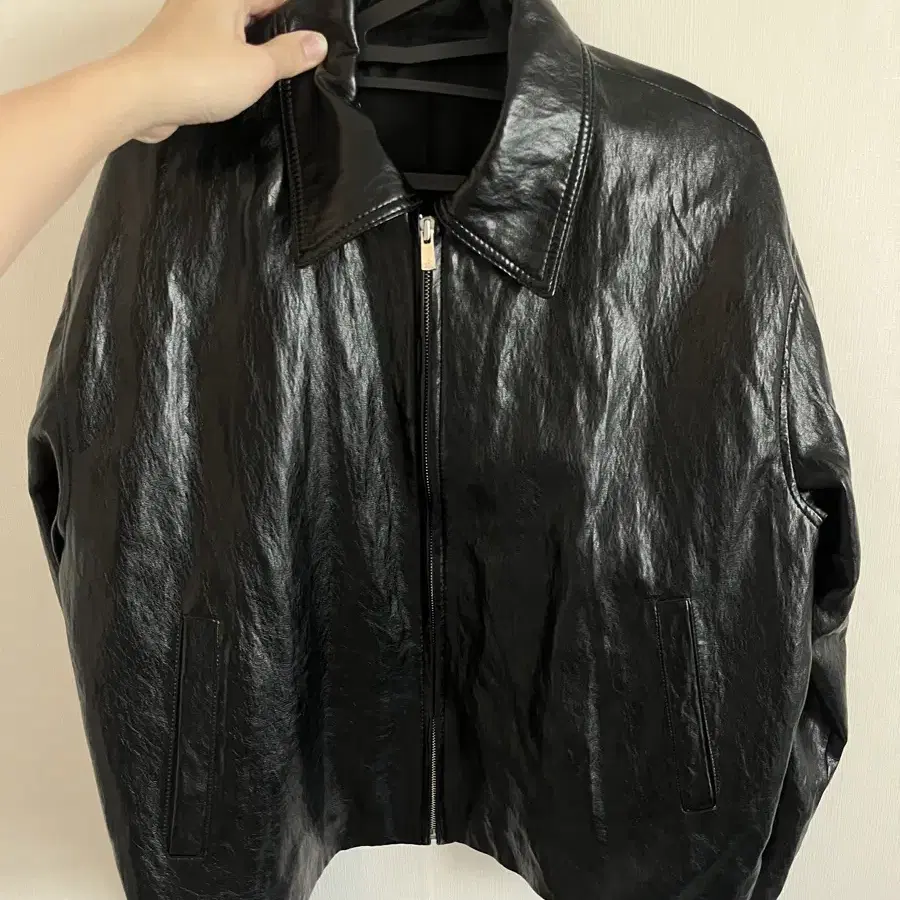 낫띵에브리띵 vegan leather jacket in black