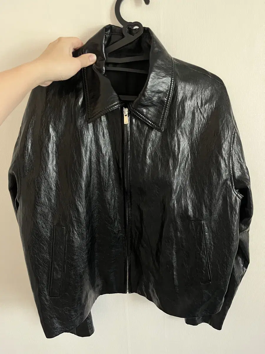 낫띵에브리띵 vegan leather jacket in black