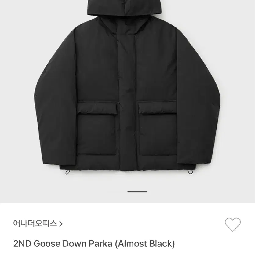 어나더오피스 2nd Goose Down Parka 구스다운 Black 1