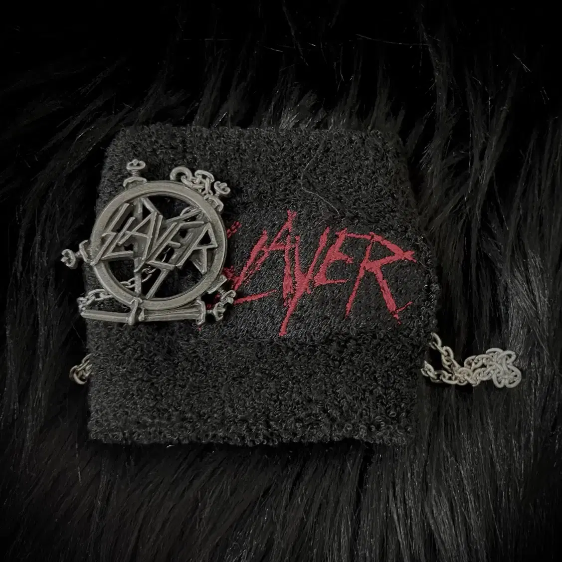 스래시 메탈밴드 슬레이어 slayer 공식 머천 굿즈 아대 목걸이