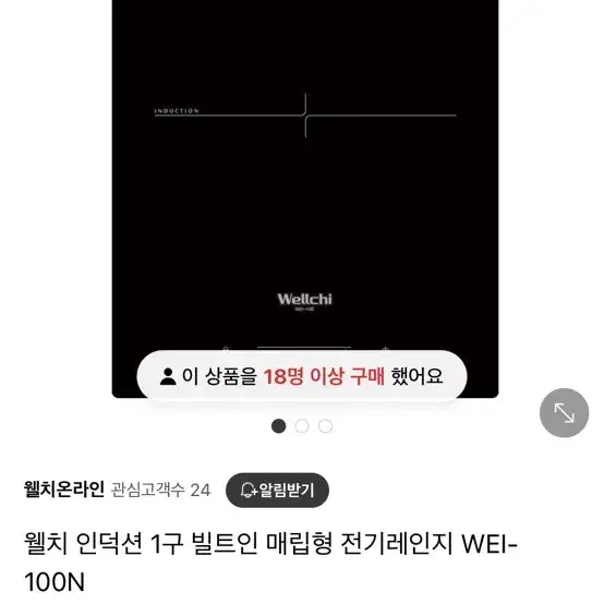 웰치 WEI-100 (빌트인 1구 인덕션)