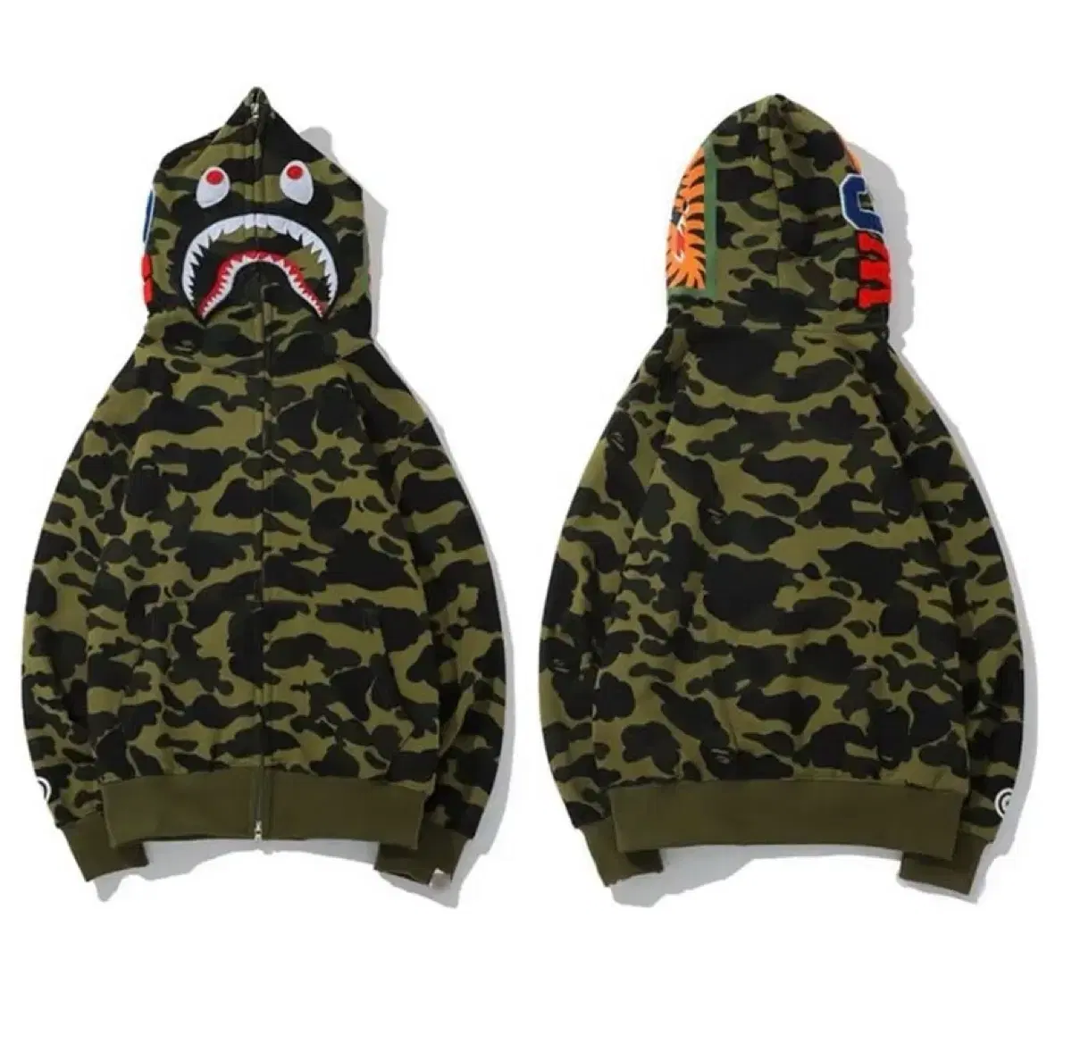 베이프 카모 샤크 풀 후드 집업 BAPE Camo Full Hoodzip