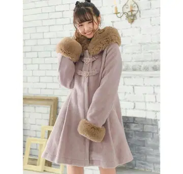 새상품급 ROJITA 하트 비쥬 버클 코트 로지타 더플 코트 핑크