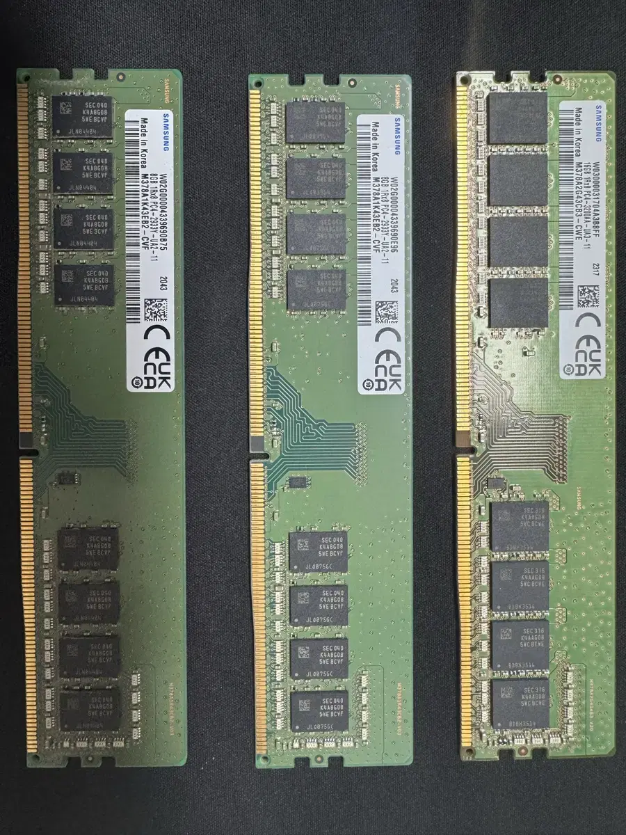 삼성 램 ddr4 16g 1개, 8g 2개