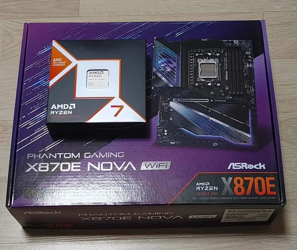 AMD 9800X3D와 ASRock X870E Nova 정품 판매합니다