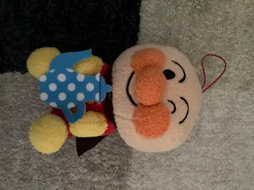 호빵맨 봉제 인형(파란색 물병 포함)