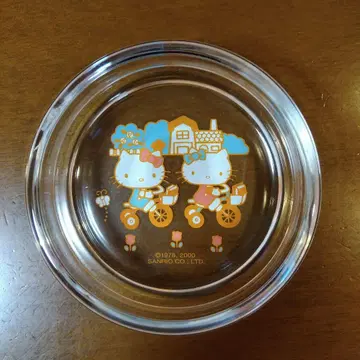 산리오 헬로키티미미 유리 트레이 vivitix 레트로 자전거