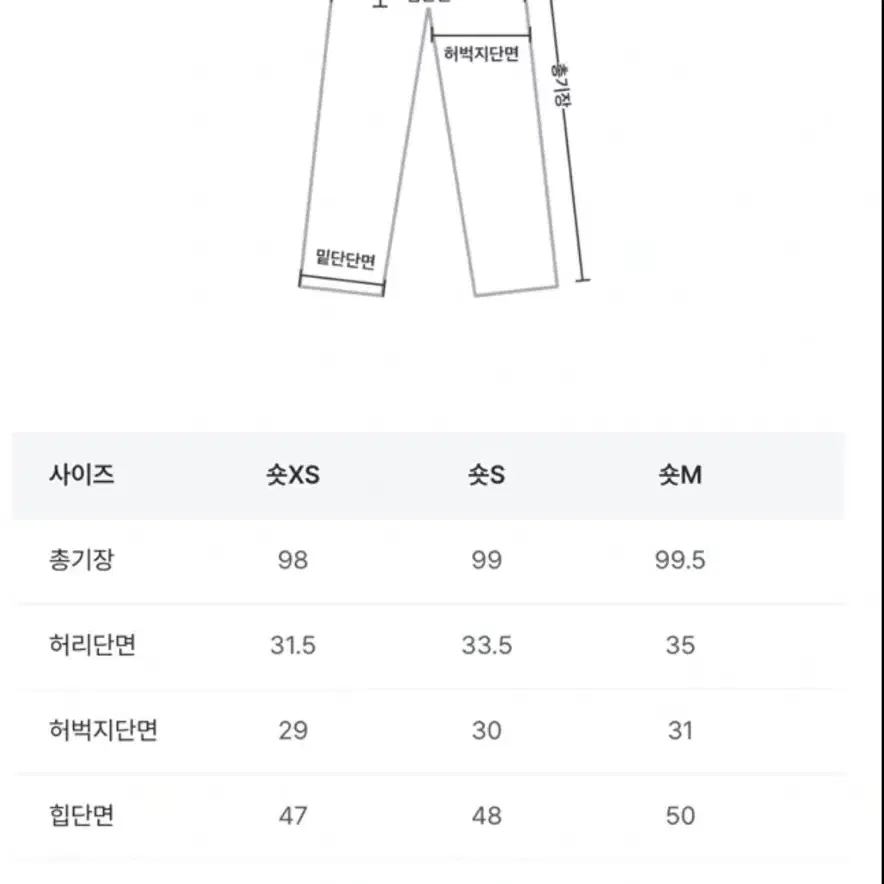 필링스 푸시 화이트 데님 숏xs