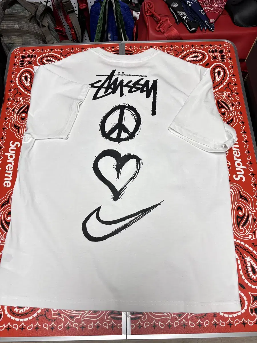 [L] Nike x Stussy Natures NRG RA T-Shirt Summit White