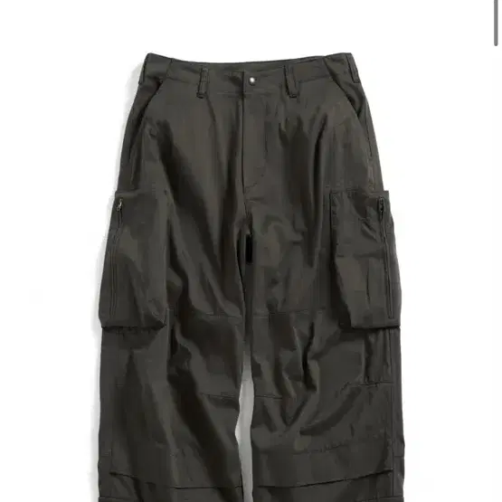 해칭룸 zip cargo work pants dark khaki 4