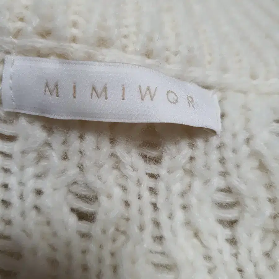 미미워 MIMIWOR  아이보리 니트 베스트  프리 사이즈