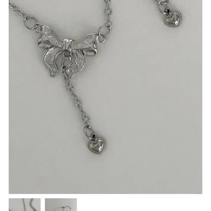 오퓨즈 lace ribbon necklace