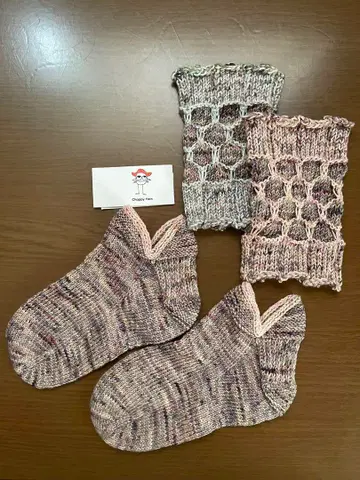 chappy yarn의 털실로 뜨개질한 우츠보 삭스 & 우츠보카키(97)