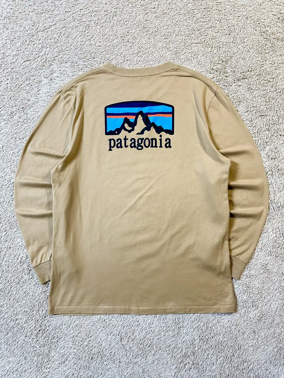 [2XL] 파타고니아 PATAGONIA 백 프린팅 롱슬리브 베이지