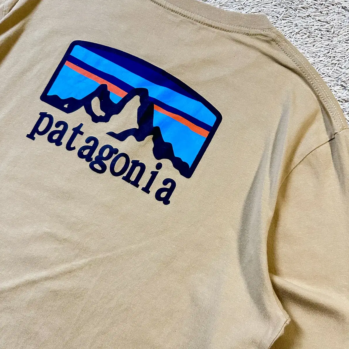 [2XL] 파타고니아 PATAGONIA 백 프린팅 롱슬리브 베이지