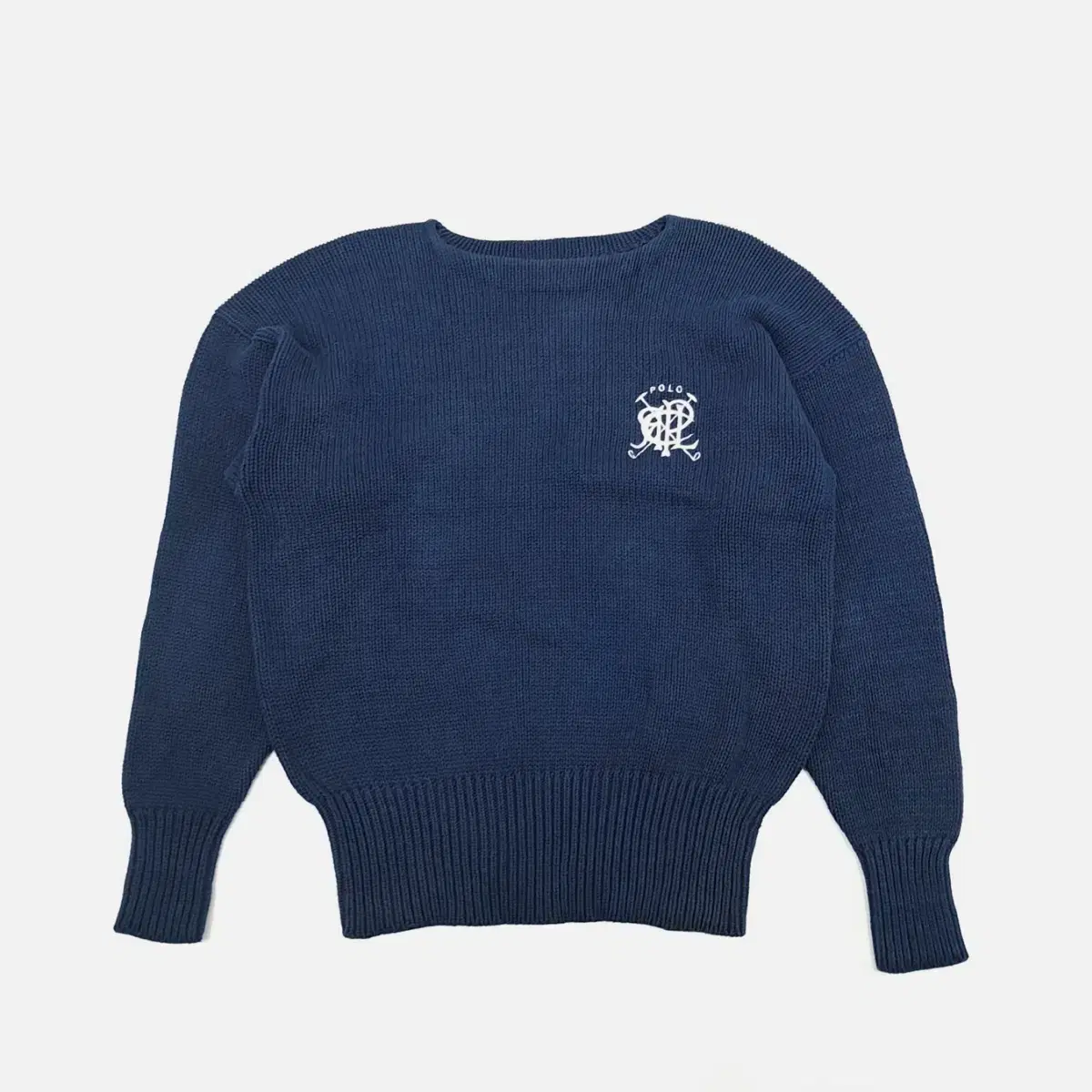 (CS844)L 폴로 90s 블루라벨 스크리블 로고 니트 스웨터knit