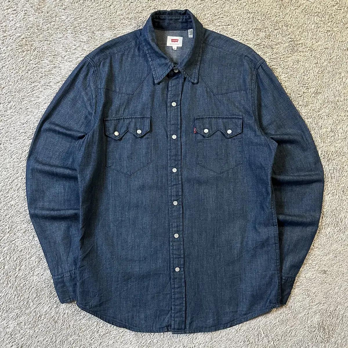 [M] 리바이스 LEVI'S 웨스턴 투포켓 데님 셔츠 진청