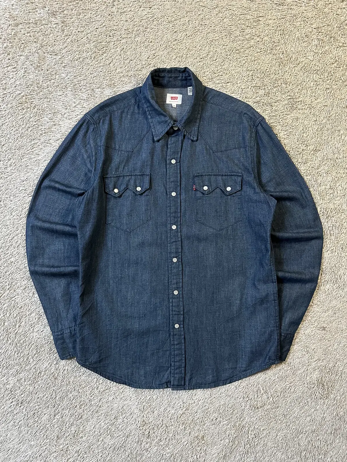 [M] 리바이스 LEVI'S 웨스턴 투포켓 데님 셔츠 진청