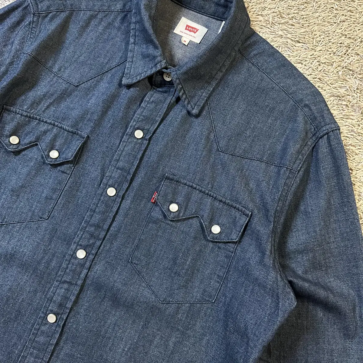 [M] 리바이스 LEVI'S 웨스턴 투포켓 데님 셔츠 진청